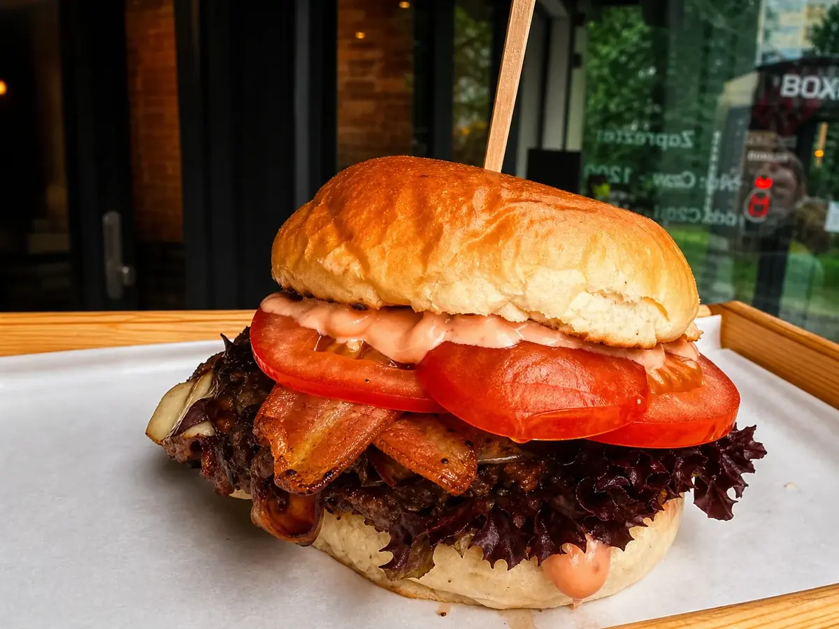 Burger Oklahoma z grillowaną cebulą — StreetBurger.pl Bytom
